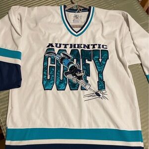 Vintage Disney STARTER White and Teal Sports Club Goofy Jersey